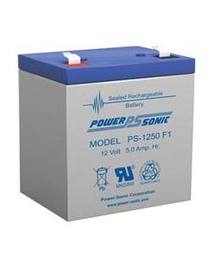 Power-Sonic PS1250F1 12Volt 5 Amp Battery